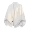 Sudadera Holgada de Cuello en V Estilo Coreano Talla Grande Chaqueta Cardigan para Hombre Estilo Ins Oversize Casual Tallas Grandes Tendencia