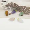 Wt-P2048 Nuevo Colgante de Joyería para Collar Geométrico Hexagonal Estéreo Translúcido Piedra Lisa Incrustado con Circonita Pequeña