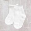 Z066 calcetines infantiles al por mayor solo calcetines infantiles rizado Flor Oscura color liso calcetines tipo mocasín para niños y niñas calcetines de bebé
