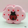 Bolsa de Silicone com Furo Estilo Desenho Animado Mini Carteira de Moedas Bolsa de Cosméticos DIY Bolsa para Fones de Ouvido Pingente de Chaveiro Presente