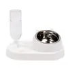 Tigela para gato e tigela para cachorro, dispensador automático de água para animais de estimação, tigela dupla de cerâmica integrada, tigela anti-derramamento para comida de gato e cachorro, suprimentos para animais de estimação para gatos
