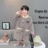 Pijama de Terciopelo Coral para Niños, Pijama Grueso de Terciopelo de Invierno, Ropa de Casa de Franela Larga con Dibujos de Osos para Niños, Batas de Baño