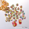 Tendência Mini Unhas Decoradas com Strass Colorido Cristal DIY Decorações de Unha