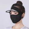 Máscara Facial Protetora Solar Verão Nova Máscara Protetora Solar com Aba Atualizada Feminina Seda Gelo Exterior À Prova de Poeira Respirável Lavável