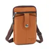 Bolsa Transversal de Cintura Moda Bolsa para Celular Cinto para Roupa de Negócios Bolsa de Cintura Fivela com Zíper Ombro Único Couro Masculino Fabricante Atacado