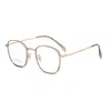 Nuevas gafas planas artísticas retro lisas anti-luz azul, marco de titanio ultraligero simple, gafas de marco poligonal redondo TH6100