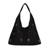 Bolso de Hombro Individual Hueco de Gamuza para Mujer 2026 Nuevo Vintage Versátil Gran Capacidad Casual Tote Bolso de Axila