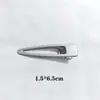 Pinza metálica para el pelo Color níquel perla pinza para flequillo ovalada DIY pinza inferior pinza lateral pinza triangular para el pelo pinza de moda para todo