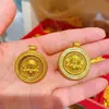 Colar com Pingente Bússola Giratória Banhado a Ouro Estilo Antigo Micro-Incrustado com Diamante Corrente para Suéter Estilo Chinês Pingente Moderno Venda por Atacado