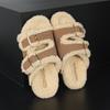 Pantuflas Peludas de Suela Gruesa para Uso Exterior de Mujer 2025 Nuevas Populares de Otoño e Invierno Cómodas de Felpa Birkenstock Zapatillas de Algodón Tendencia Ins