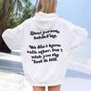 Sudadera con Capucha para Mujer, Estampado de Letras Lisas, Bolsillo Canguro, Cordón, para Sitio Web de Comercio Exterior Independiente