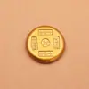 Monedas de oro sólidas de cinco bendiciones estilo antiguo, prosperidad de la era Kangxi, fortuna, longevidad, felicidad y riqueza adornos de escritorio de oficina, juego de monedas de oro