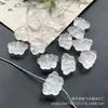Acessório de Jade de Água 15x21mm Pingente Dupla Face de Lótus em Jade de Água Natural com Furo Passante para Pulseira, Colar, Brincos DIY