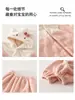 Conjunto de pijama de pelúcia com capuz para meninas para outono e inverno, com laço 3D e design de gato de desenho animado, um conjunto de duas peças quente