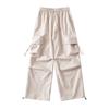 2023 Novo Estilo Estilo Spice Girl Estilo Americano Calça Crock Feminina Calça de Tubo Reto Perna Larga Cintura Alta Emagrecedora Calça Casual Calças