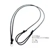 Collar de Cuerda de Cuero Negro Encerado de 1.5 mm Cadena Ajustable Cadena de Cuerda Terminada Tejida a Mano DIY Cadena Universal Collar del Bosque