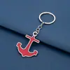 Llavero de ancla de metal de color, ancla de la suerte, barco oceánico, colgante de llave de metal, gran oferta transfronteriza, pequeño regalo