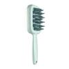 Escova de xampu dupla face, de dentes grossos e finos, pente de massagem para couro cabeludo, pente de xampu portátil para mãos secas e molhadas, para uso doméstico masculino e feminino