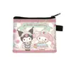 Nova Carteira de Moedas Desenho Animado Kuromi da Sanrio Moda Infantil Pequena Bolsa de Dinheiro Meninos e Meninas do Ensino Fundamental Bolsa de Armazenamento Fofa