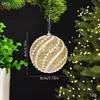 Bola de Navidad de Polvo Pegajoso 2024 8cm Colgante de Bola de Lujo Ligero para Árbol de Navidad Decoraciones Navideñas Bola Pegajosa Colgante de Perla Bola de Color