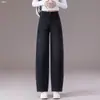 Jeans Wide-Leg Vintage Personalizado Cintura Alta Emagrecedor Lavado Calças Banana Feminino 2026 Outono Nova Chegada Caimento