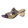 Pantuflas Versátiles con Pedrería Estilo Dopamina para Mujer, Calzado de Exterior, Sandalias de Gama Alta con Tacón Grueso, Suela Plana, Nueva Moda