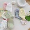 Meias Sociais Finas de Algodão Puro para Verão Feminino, Antibacterianas e Resistentes a Odores, Meias para Gestantes com Barra Solta, Meias Esportivas de Cano Médio para Estudantes na Primavera e Outono