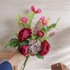 Flores Artificiales Hechas a Mano Lanzhou Zaidong Decoración del Hogar Ramo de Boda Decoración de Pared Rosa Cf01328C