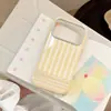 Funda de Teléfono Móvil Estilo Artístico Manzana 17Pro Iphone18 Nicho Ins Rayas Soporte 15 Funda Suave 16 Adecuada para Anticaída