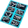 Juego de Rompecabezas de Nueve Eslabones Transfronterizo, Juego de 24 Anillos Desbloqueables, Cerradura Luban, Cerradura Kongming, Juego de Regalo Educativo para Niños