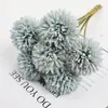6 Piezas/set Plantas de Flores Artificiales Falsas Bola de Crisantemo Arreglos de Hortensia Ramilletes de Boda Decoración Hogar Cocina Jardín Fiesta Mesa Centros de Mesa Florales DIY