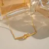 Colar Twist Geométrico Torcido Aço Inoxidável Não Desbota Acessório Tendência Joia para Mulheres Moda Simples de Nicho Ecológico