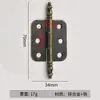 Nova Dobradiça Pequena de Ferro com Cabeça de Coroa de Liga de Zinco Estilo Chinês Decoração de Casa Antiga com 6 Furos Dobradiça de Ferro para Caixa de Presente