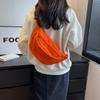 Bolso Bolso Cruzado de Lona para Mujer Estilo Japonés ins Estilo Lazy Combinable Gran Capacidad Estilo Hong Kong Naranja Marca de Moda Portátil Bolso de Pecho