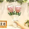 Dia das Mães Amor Flor Balão Jardim de Infância Presente para Mãe Mini Anel de Diamante Grande Rosa Balão de Filme de Alumínio