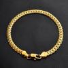 Pulsera de joyería DIY chapada en plata y oro de 5 mm de lado completo, pulsera de moda transfronteriza de Europa, América, Japón y Corea del Sur de 18 quilates al por mayor.