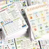 24 notas de símbolos fonéticos, pegatinas naturales para deletrear, aprendizaje básico de inglés, educación temprana y pegatinas de gramática inglesa