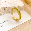 Anillo Venta Caliente Anillo de Trébol con Aceite Goteando Nicho Alta Gama Flor Colorida Anillo para Dedo Índice 2025 Nuevo Venta Caliente Mujer