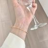 Novo Bracelete Yunyao de Aço Titânio Retro Francês Luxo Leve Nicho Corrente Osso de Cobra Trevo de Quatro Folhas da Sorte Simples