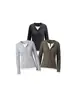 Camisa Henly Heyhenry Estilo Preppy Color Contrastante Manga Larga Camiseta Mujer Primavera y Otoño Nuevo Empalme Falso Dos Piezas Top Ajustado
