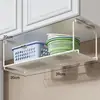 Estante de Almacenamiento para Cocina Colgante Debajo del Gabinete de Pared, Estante Multifuncional para Almacenamiento de Platos y Utensilios