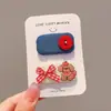 Pinza para el pelo azul denim con forma de corazón para niños, accesorio para el pelo, pinza con borde de estrella para niña, nuevo estilo 2025, pinza para el pelo bb para el pelo de bebé de niñas