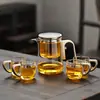 Infusor de Té de Vidrio con Filtración de Un Toque, Taza Elegante para la Oficina, Separación de Té y Agua de Gama Alta, Gadget para Preparar Té para Uso Doméstico, Gran Capacidad
