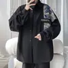 Nuevo abrigo con bordado de oso estilo chino para hombre, primavera y otoño, estilo nacional, talla grande, camisa de hombre con diseño de costuras, camisa de nicho
