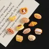 Miniaturas de pan de postre simulado, hot dogs, juguetes de comida, pegamento de crema hecho a mano para DIY, fundas de teléfono, accesorios para el cabello, materiales para decoración de uñas
