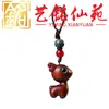 Palo de Rosa Pequeno Cervo Ébano Chaveiro de Carro Pingente Estilo Casal Homens Mulheres Pingente de Celular Ornamentos de Pen Drive