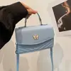 Bolsa Transversal Minimalista da Moda 2025 Outono Nova Versão Coreana Acolchoada Bolsa de Ombro Nicho Versátil de Mão Pequena Bolsa Quadrada