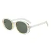 Gafas de Sol Ovaladas de Moda Retro para Mujer, Gama Alta, Modernas, Estilo Callejero, Gafas que Adelgazan el Rostro, Polarizadas, Adelgazantes