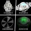 Reloj Modelo Nuevo de la Marca Oulisi con Respaldo de Celebridades, Cristal en Forma de Diamante, Calendario Perpetuo, Reloj Mecánico Multifuncional para Hombre