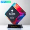 Nuevo Trofeo Creativo de Pizarra, Mármol y Cristal para Empleados Destacados, Reunión Anual Conmemorativa, Producción de Medallas Coloridas de Alta Gama